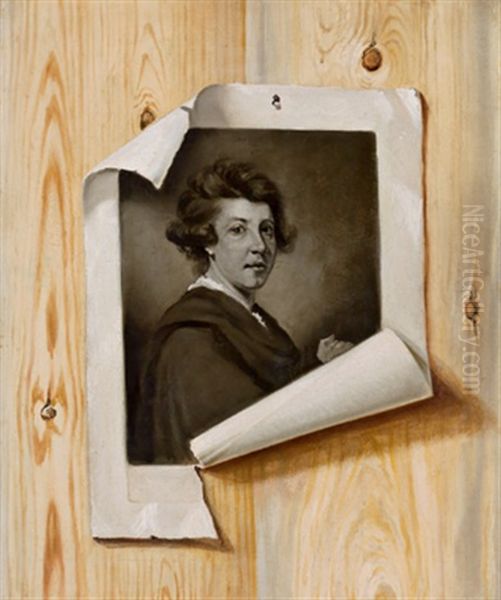 Trompe L'oeil Des Kupferstichs Eines Jungen Mannes Von Sir Joshua Reynolds - view 1