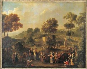 Fete Villageoise Dans Un Parc by Jan-Sebastiaen Loybos
