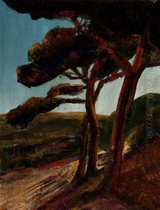 Scotts Pines In A Hilly Landscape by Adriaan Lubbers