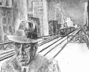 Man On L Station by Adriaan Lubbers