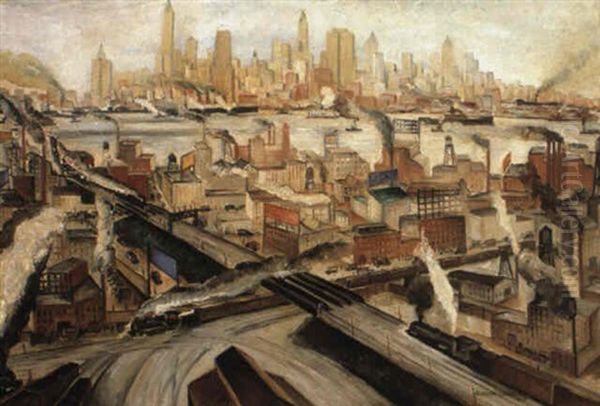 New York Skyline From Jersey Heights - view 1