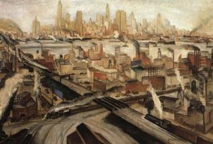 New York Skyline From Jersey Heights by Adriaan Lubbers