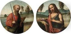 Saint Paul; And Saint John The Baptist by Giovanni Battista Benvenuti (see Ortolano)