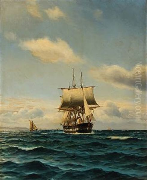 Seascape With The Danish Steam Frigate Jylland - view 1