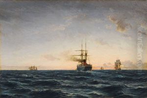 Steamship And Sailing Ships