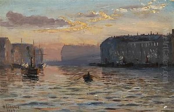 View From Copenhagen Harbour At Sunrise - view 1