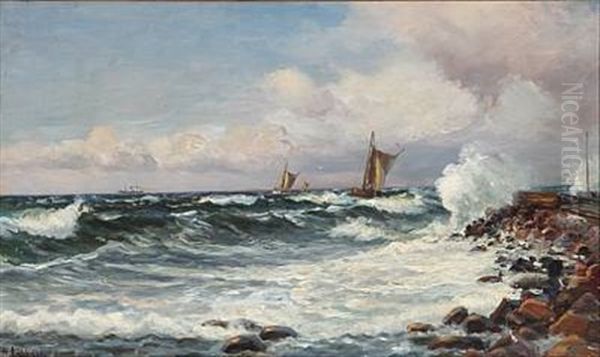 Coastal Scene With Sailing Boats - view 1
