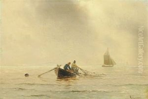 Fishermen Pulling In The Net by Holger Luebbers