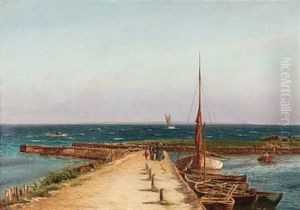 Summer Day At Hornbaek Harbour, Denmark