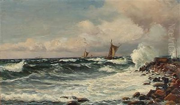 View From A Pier With Tall Waves - view 1