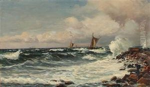 View From A Pier With Tall Waves