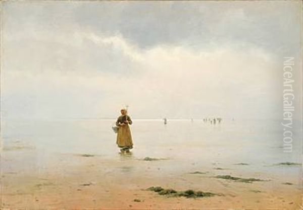 Coastal Low Water Scene From Brittany - view 1