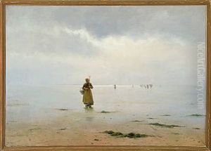 A Fisherman's Wife On A Beach In Brittany A Fisherman's Wife On A Beach In Brittany