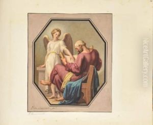 Un Ange Accompagnant Un Evangeliste by Pietro Benvenuti
