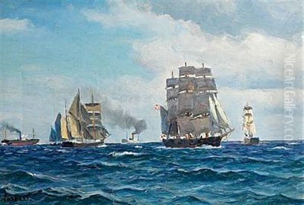 Ships In Open Sea - view 1