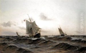 Danish Ships Sailing In A Fresh Breeze Danish Ships Sailing In A Fresh Breeze