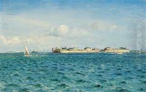 Trekronerfortet Ved Indsejlingen Til Kobenhavns Havn by Holger Luebbers