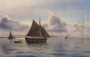 Marine Med Skibe Pa Havet by Holger Luebbers