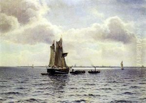 Marine Med Sejlskibe Og Bade, Kobenhavn I Horisonten by Holger Luebbers
