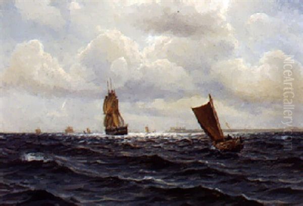 Marine, Sejlskibe Pa Havet, Udfor Kronborg - view 1