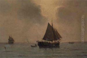 Marine Med Fiskerbade Og Dampskib by Holger Luebbers
