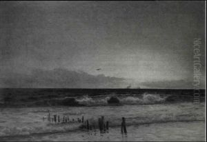 Solnedgang Over Havet by Holger Luebbers