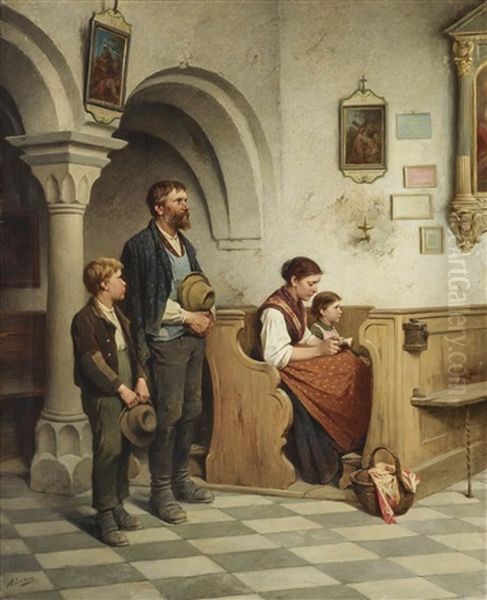 Farmer Family At Church - view 1