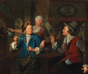 The Pipe Smokers by Christoffel Lubieniecki