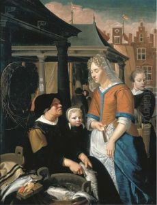 A Fish Seller by Christoffel Lubieniecki