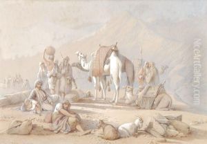 The Caravan At Rest by Joseph-Austin Benwell