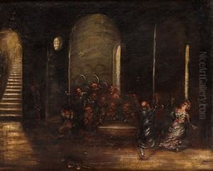 La Fiesta by Eugenio Lucas Velazquez