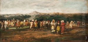 Prairie De San Isidoro by Eugenio Lucas Velazquez