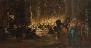 Procession Dans Une Eglise by Eugenio Lucas Velazquez