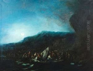 Desembarco De Moros by Eugenio Lucas Velazquez