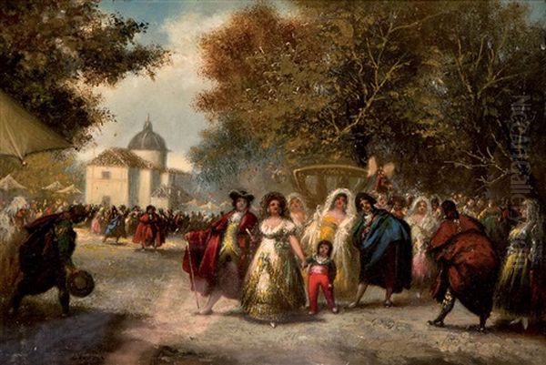 La Familia De Carlos Iv En La Verbena De San Antonio En La Florida - view 1