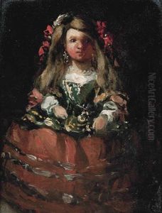 Study For A Royal Court Dwarf by Eugenio Lucas Velazquez