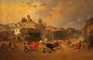 La Cogida En La Plaza De Toros Del Pueblo
