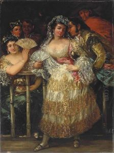 Majas On The Balcony by Eugenio Lucas Velazquez