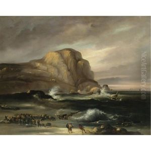 Naufragio En La Playa (shipwreck On The Beach) by Eugenio Lucas Velazquez