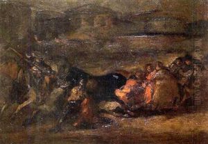 Escena Taurina Con Picador by Eugenio Lucas Velazquez