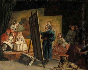 Velazquez Pintando A Las Meninas by Eugenio Lucas Velazquez