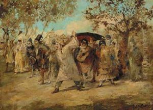 A Carnival Scene by Eugenio Lucas Velazquez