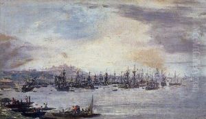 Vue De La Rade De Cadix