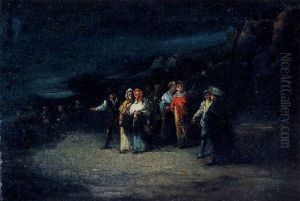 Personajes Goyescos by Eugenio Lucas Velazquez