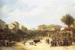 El Encierro by Eugenio Lucas Velazquez