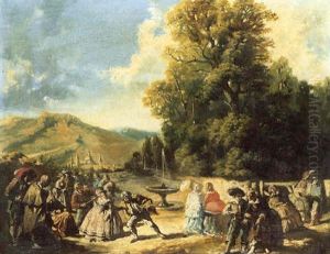 Paseo Por El Parque by Eugenio Lucas Velazquez