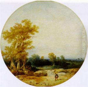 Figures In An Extensive Landscape by Eugenio Lucas Velazquez