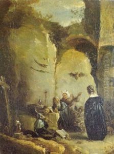 Las Tentaciones De San Antonio by Eugenio Lucas Velazquez