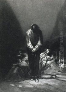 Figures In Prison by Eugenio Lucas Velazquez