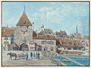 Das Rheintor In Basel by Achilles Benz